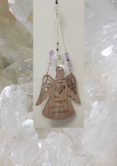 May Angels Watch Over Your Family Suncatcher